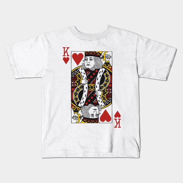 King of Hearts Kids T-Shirt by Bethany-Bailey